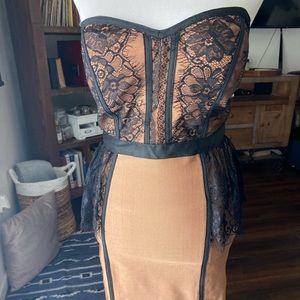 Great rust color, cocktail dress